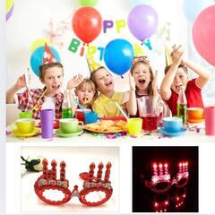 【新品未使用】誕生日サングラス　バースデーグッズ　赤&青　1個価格の画像