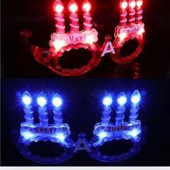 【新品未使用】誕生日サングラス　バースデーグッズ　赤&青　1個価格