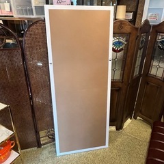 【武蔵小山店】 ミラー　鏡　姿見　大型　オフホワイト　ホワイト　白　ウォールミラー　壁掛け　大判　検　ダンス　什器　店舗の画像