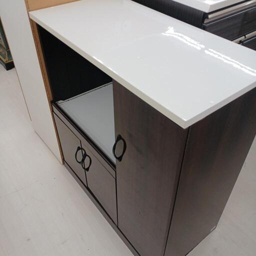 ★ジモティー割あり★キッチンボード　BR/WH　 高さ(H)90cm× 幅(W)80cm× 奥行(D)40cm
