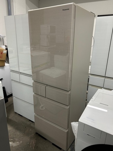 美品 パナソニック ノンフロン冷凍冷蔵庫 【中古】 Panasonic NR-E419EX-N形 2023年製 406L 右開き 5ドア