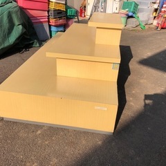 和菓子屋さんの陳列什器　店舗ディスプレイ什器 3段陳列棚 240cm×120cm×高さ97cmの画像