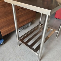  業務用調理台作業台 ステンレス作業テーブル 置棚 業務用 幅75cm Used/キレイの画像