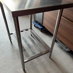  業務用調理台作業台 ステンレス作業テーブル 置棚 業務用 幅75cm Used/キレイの画像