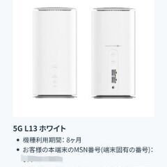 Wimax Speed Wi-Fi HOME 5G L13 ホー...