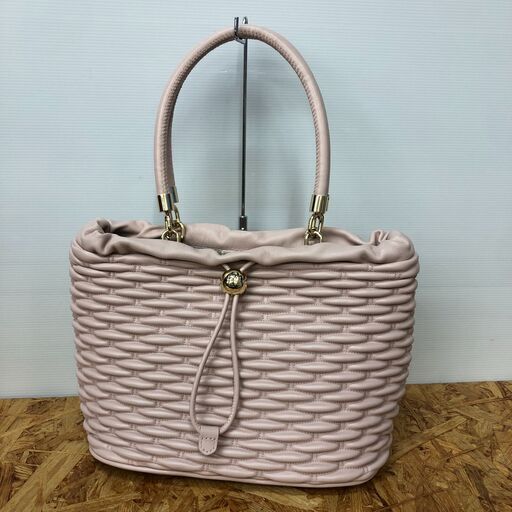【A584】キルトトートバッグ FURLA ピンク