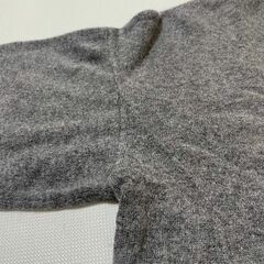【中古】sabbatumVネックニットセーター長袖チャコールグレーアンゴラウールワイドの画像