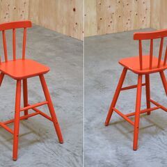 ≪zyt2025ジ限≫ IKEA/イケア キッズチェア/子ども用チェア AGAM/アーガム 赤/レッド ポーランド製 102.535.39(10253539) ハイチェア/こども/子供/幼児/ウィンザーチェア/レトロ/ポップ/中古家具/宮城県仙台市 70312-13の画像