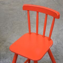 ≪zyt2025ジ限≫ IKEA/イケア キッズチェア/子ども用チェア AGAM/アーガム 赤/レッド ポーランド製 102.535.39(10253539) ハイチェア/こども/子供/幼児/ウィンザーチェア/レトロ/ポップ/中古家具/宮城県仙台市 70312-13の画像