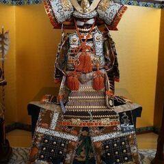 端午の節句・甲冑・弓・太刀セット　金屏風付の画像