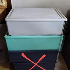 衣装ケース紺,緑×2の画像
