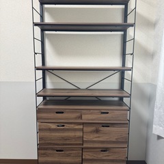 【決まりました】幅ニトリ　80cmセット 突っ張り壁面収納Nポルダ