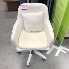 【ジ415】オフィスチェア ホワイト 白 クッション付き（ma）の画像