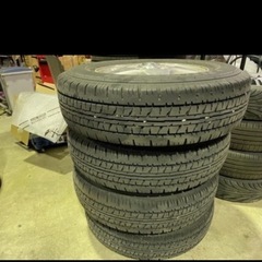4本セットキャラバン タイヤホイール サマータイヤ 195/80R15 ダンロップの画像