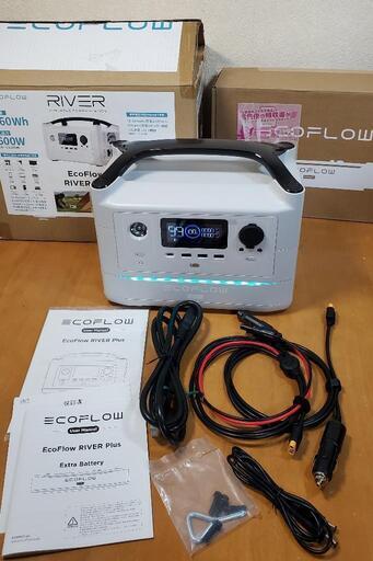 超美品 EcoFlow RIVER MAX Plus 720Wh 360Wh+エクストラバッテリー360Wh Pro エコフロー ポータブル電源 ドライヤー可 メーカー保証あり
