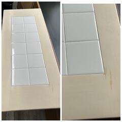 ★北九州市限定【市場株式会社】カウンターテーブル　椅子1脚　天板タイル　おしゃれ　幅90cm  店頭販売のみの画像