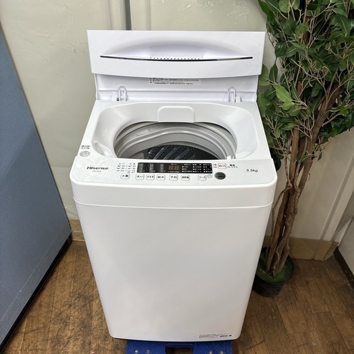 I743 ? 2022年製の美品♪ Hisense 洗濯機 （5.5㎏） ⭐ 動作確認済 ⭐ クリーニング済