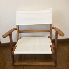 ナチュラル🍃ニトリ木製折り畳みローチェアの画像