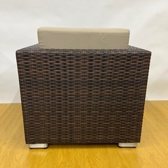 ‼️引き取り限定SALE‼️ラタン風1人用ソファー　[美品]の画像