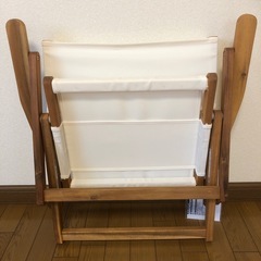ナチュラル🍃ニトリ木製折り畳みローチェアの画像