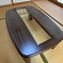 ★値下げしました！ テーブル（天然木・ガラス）の画像