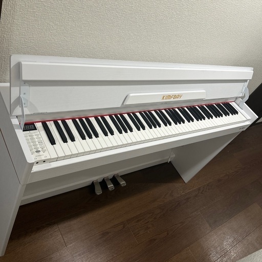 木製電子ピアノDigital PianoホワイトBL-8818
