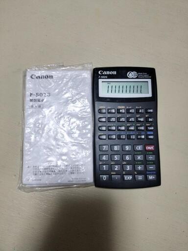 CANON  F-502G　関数電卓　説明書付き