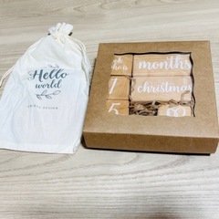 【値下げしました！美品】月齢フォト木製ブロック