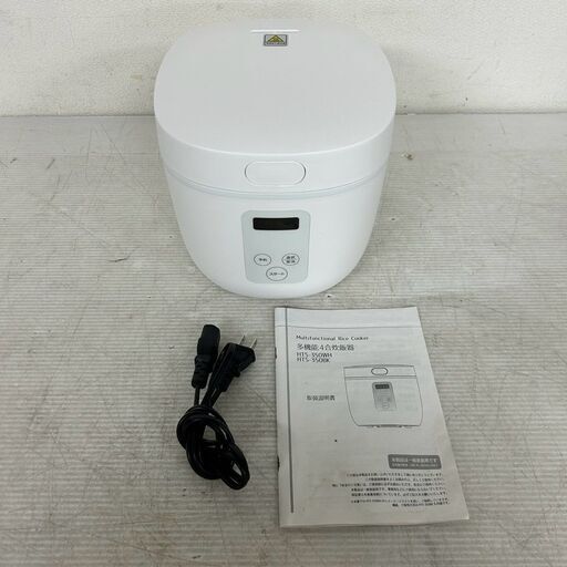 【PURETONE】 多機能4合炊飯器 HTS-350WH ホワイト 0.8L 4合炊き 炊飯器 生活家電 予約タイマー キッチン家電 動作確認済 中古 Y1157