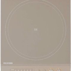 アイリスオーヤマ IHコンロ 1口 IHクッキングヒーター 1400W 卓上 デザイン IHK-T37-T ブラウンの画像