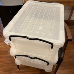 クリアコンテナボックス 2個