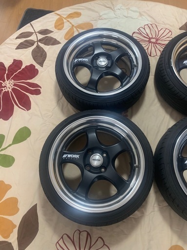 値引き不可　深リムタイヤバリ山24年製付き【希少！】WORK マイスター S1R ホイール　 16インチ 6.5j＋484穴 PCD1