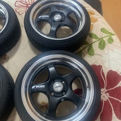 値引き不可　深リムタイヤバリ山24年製付き【希少！】WORK マイスター S1R ホイール　 16インチ 6.5j＋484穴 PCD100 165/45r16 　軽自動車 の画像