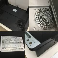 🍀【超美品】アイリスオーヤマ 2口 IHクッキングヒーター 工事不要 1400W 100V 脚付き ブラック IHK-W12SP-Bの画像