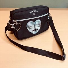 MILK TEDDY 女の子用 ショルダーバッグ（ブラック）