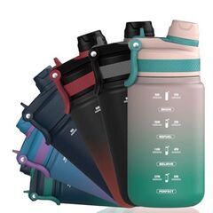 水筒 ウォーターボトル 色8色程 500ml スポーツボトル プラスチック 目盛り付き 洗いやすい 広口 ストロー 直飲み 耐冷 耐熱 持ち手付き 携帯便利 軽い　まとめ買い歓迎　卸ます　アマゾン引き上げ商品　倒産品　ネット商材　卸ます　転売　アマゾン引き上げ商品　卸し　問屋　倒産品　転売OK　ネット商材　アマゾン　商品　新品　未使用　アウトレット　卸売　卸売りの画像