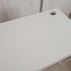 【美品】イケア ミッケ 机 ホワイト 73x50 cmの画像