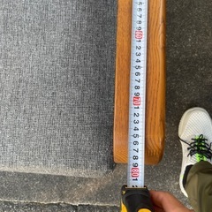 18番　 ３人掛け 北欧風 モダン オーク 天然木 A TEMPO 幅177cm （ ソファー ローソファ 木製 I字 肘掛け付き アームソファ  ）の画像
