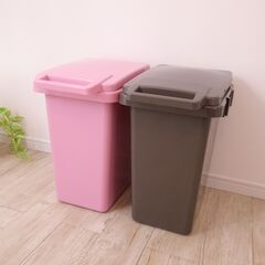 未使用 2個セット ハンドル付 連結 ゴミ箱 WOODE 33L...