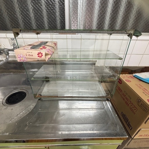 レトロ☆ガラス ショーケース 飾り棚 たばこ屋/お茶屋 ☆アンティーク