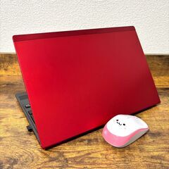 【オフィス＆新品マウス付き】赤色モデル ノートパソコン 富士通 ...