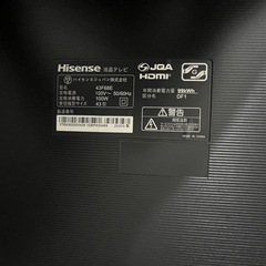 【ジャンク】ハイセンス 2020年製 43F68Eの画像