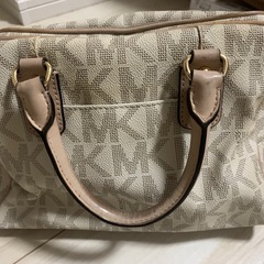 マイケルコース　ホワイト　白　カバン　ハンドバッグ　中古　の画像