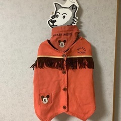 ディズニー　Mickey フリンジ付きジャケット　バンダナ　首輪...