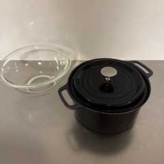 無水鍋　耐熱ガラスボウル