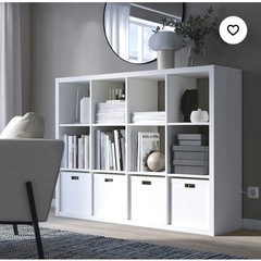 IKEA カラックス　白　ホワイト　オープンシェルフ　シェルフユニット　飾り棚　棚　収納の画像