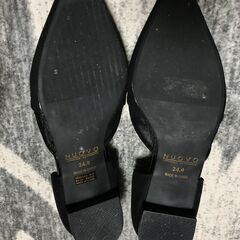 オープンパンプス　黒　usedの画像