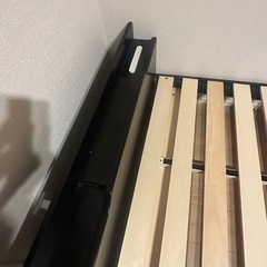 シングルベッド　すのこフレーム　ニトリ　コンセント　収納付きの画像