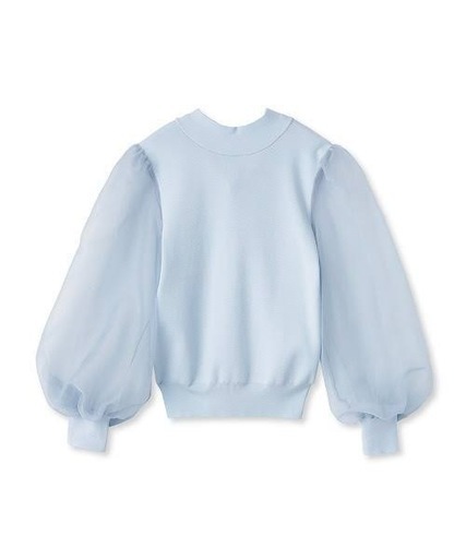 FRAY I.D シアースリーブボウタイニット / ライトブルー