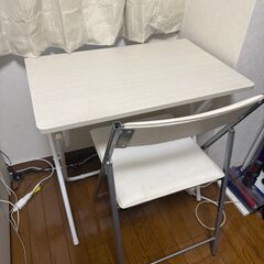 ニトリ　折りたたみ机+椅子セット